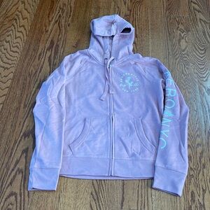 Aeropostale zip up hoodie medium rose colored